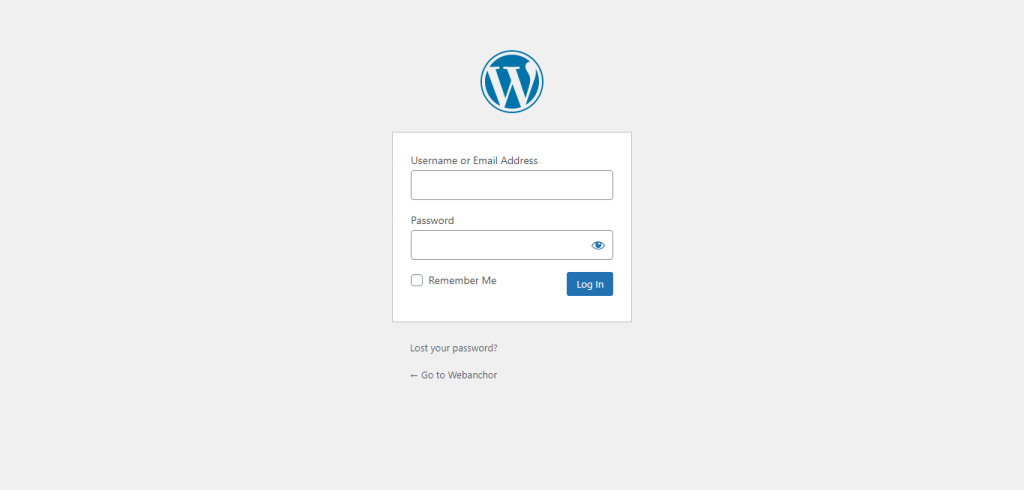 WordPress admin panel