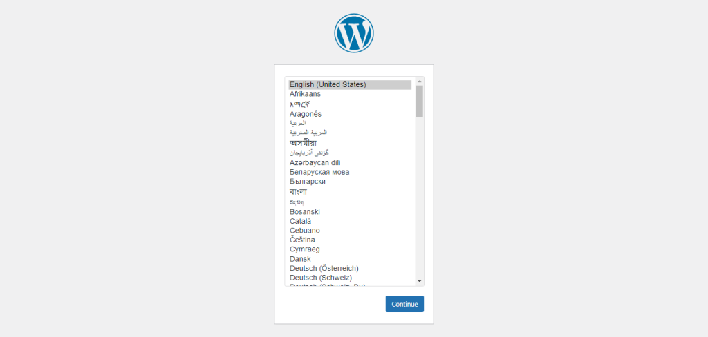 WordPress select language 